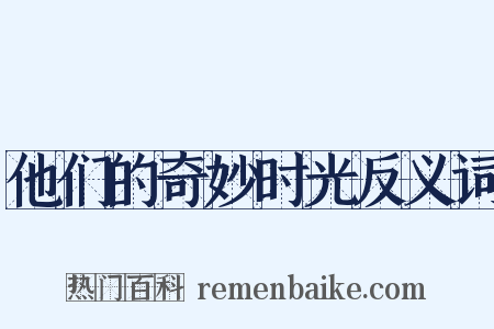 他们的奇妙时光反义词是什么意思的图片